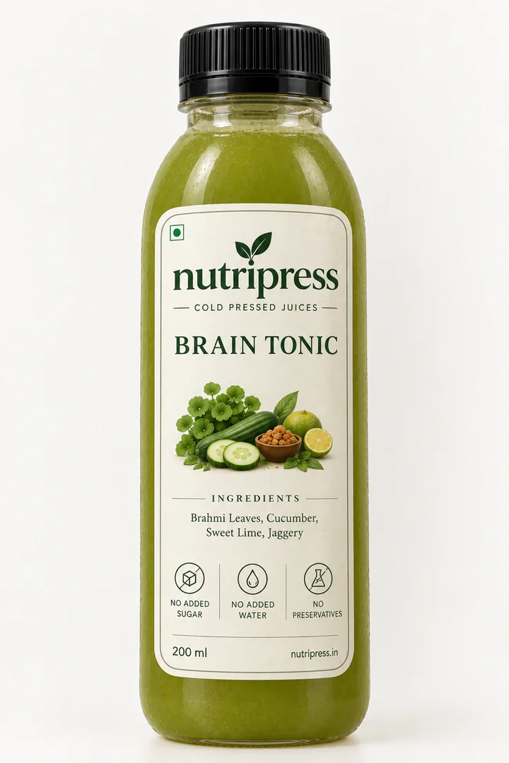 Nutripress Brain Storm cold-pressed juice bottle