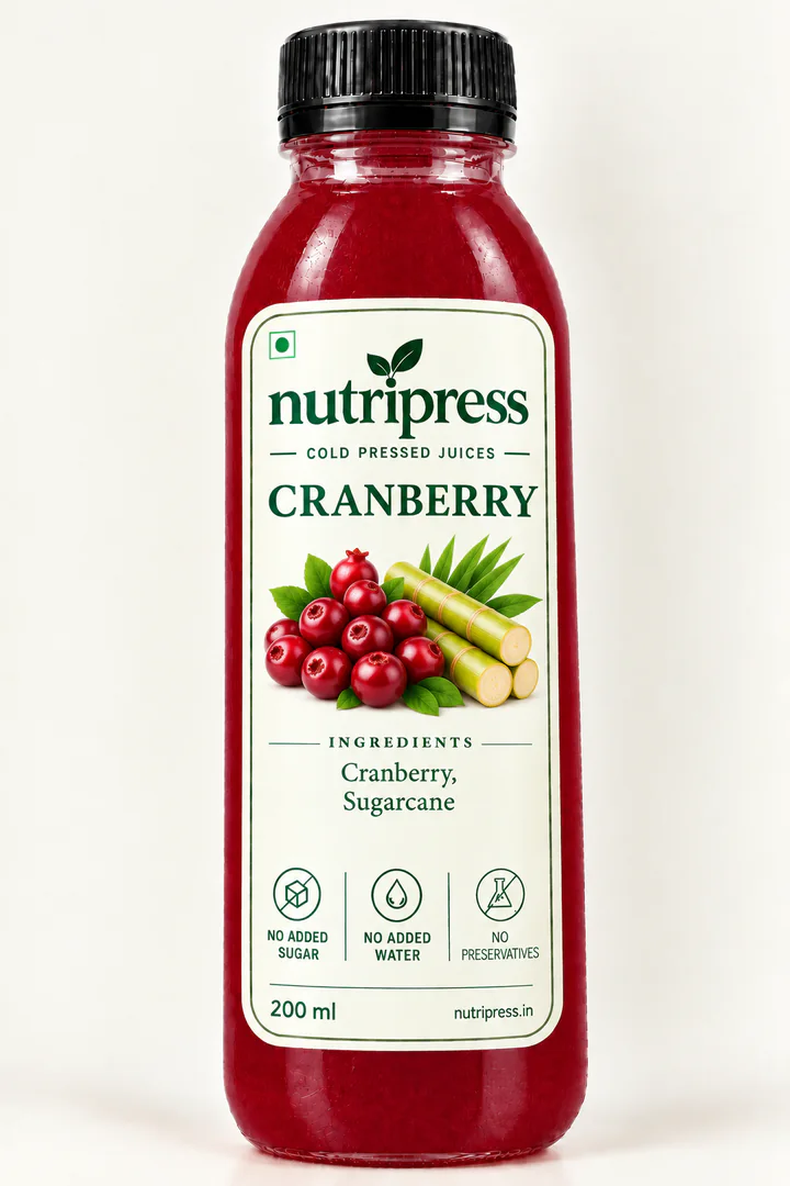 Nutripress Cranberry cold-pressed juice bottle