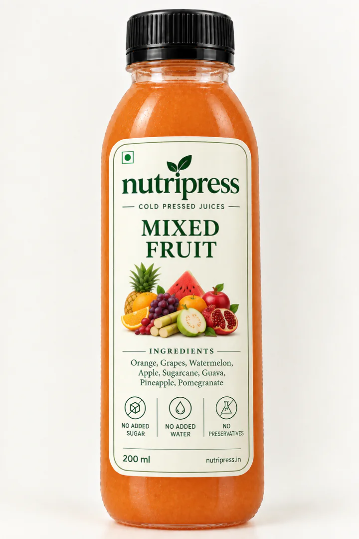 Nutripress Mixed Fruit cold-pressed juice bottle